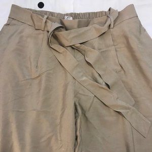 LOFT PLUS High-Waist, Tie-Belt Wide Leg Pants